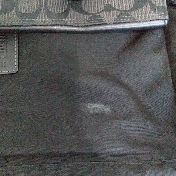 Coach Black Jacquard Monogram Hampton Bag - Picture 13 of 13